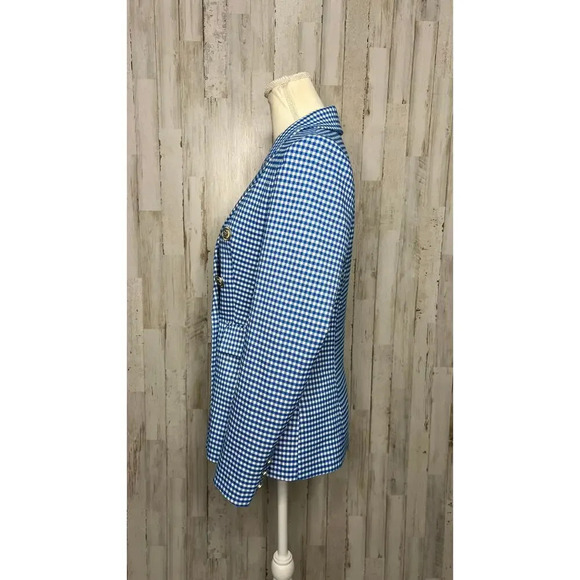 Autres Filles Women's XS Blue Check Double-Breasted Blazer Casual Formal - Picture 4 of 5